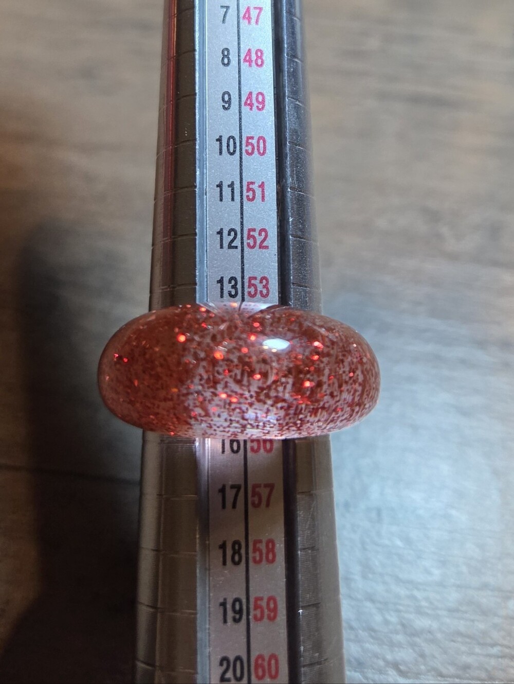 Resin Glitter Accent Ring - Pink Decorative Home Accent Size 7
